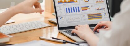 Two,businesspeople,or,an,accountant,team,are,analyzing,data,charts,